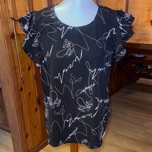 Chic Black and White Women's Blouse
